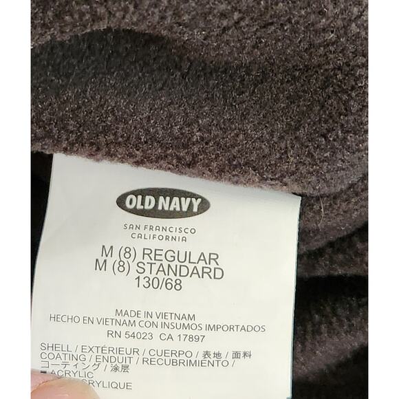 Old Navy Gray Silver Puffer Jacket Medium Hooded Lightweight Soft Cozy - Picture 6 of 6